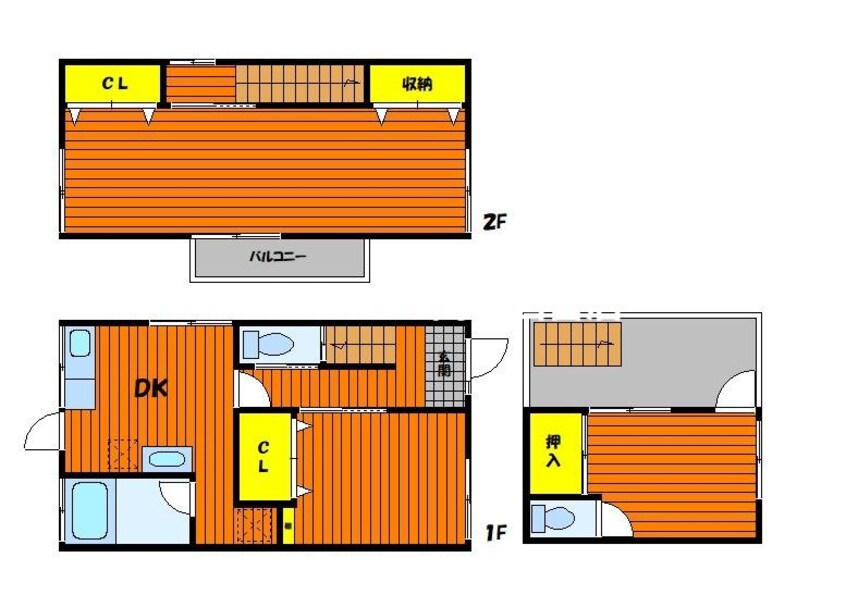 間取図 山陽本線（中国）/高島駅 徒歩14分 2階 築48年