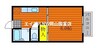 山陽本線（中国）/西川原駅 徒歩4分 2階 築30年 1Kの間取り