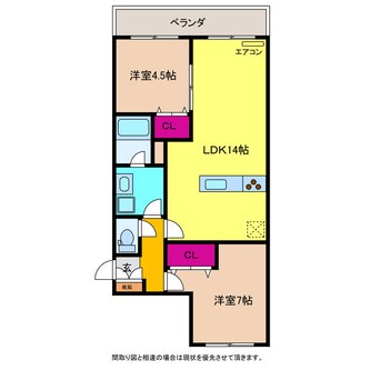 間取図 グリーンコーポしのぶ