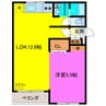 メゾンドゥ天翔 1LDKの間取り