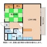 ハイツ太郎坊 1LDKの間取り