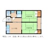 コミール沖野Ⅱ 2DKの間取り