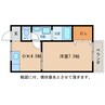 ナガヤマハイツ参番館 1DKの間取り