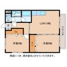 グラシア聖和 2LDKの間取り