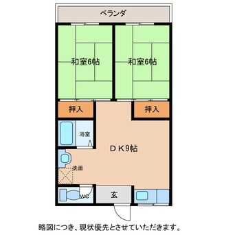 間取図 ドリームハイツ（五個荘）