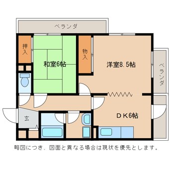 間取図 日光ハイツ八日市壱番館