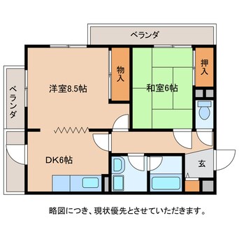 間取図 日光ハイツ八日市壱番館