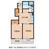 ラフィネシャトレーⅢ番館 2DKの間取り