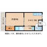 ハイツレタス壱番館 1DKの間取り