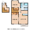 メリーディエース 2LDKの間取り