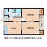 ハイツレタス弐番館 2DKの間取り
