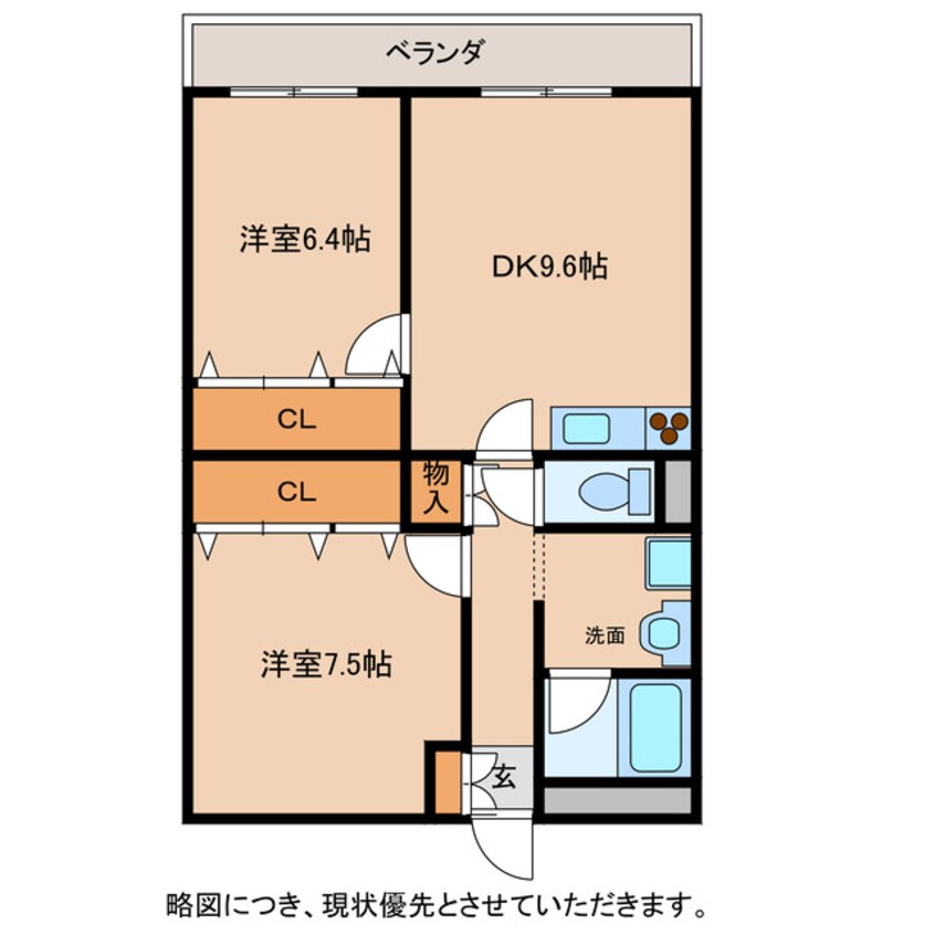 間取図 プレステージ緑町イースト