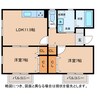 エスポワールⅡ番館 2LDKの間取り