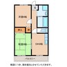 Chez-soi TATSUMI 2DKの間取り