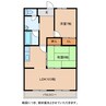 川崎マンション壱番館 2LDKの間取り