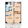 パルティールⅡ番館 2DKの間取り