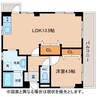 シティマンション八日市 1LDKの間取り