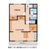 マンション若松の杜 1LDKの間取り