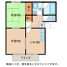 レジデンス宝積 2DKの間取り