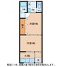 第２幸荘 2Kの間取り