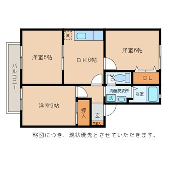 間取図 クレール中野Ｂ