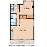 メゾンキャピトル 1LDKの間取り
