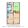 エクシブⅡ番館 2DKの間取り