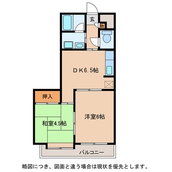 間取図 メゾンエイコー能登川Ⅱ