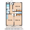 メリーシャトレーン 2DKの間取り