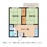 メゾンサンピエル 2DKの間取り