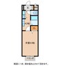 ベルクール 1Kの間取り