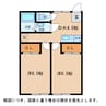 コーポ中小路 2DKの間取り