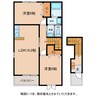 ヴィラアンソレイエ 2LDKの間取り