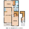 ヴィラアンソレイエ 2LDKの間取り