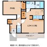 ウッドベース古城 1LDKの間取り