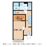 ドリームハイツⅤ号館 1Kの間取り