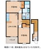 古城チェロ 2LDKの間取り