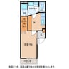 ドリームハイツⅥ号館 1Kの間取り