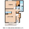 ルミエール日野Ⅰ 1LDKの間取り