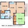B・コーポ松尾 3DKの間取り