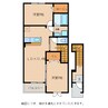 ジェルメフルール 2LDKの間取り