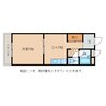サントマンション八日市 1DKの間取り