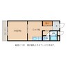 サントマンション八日市 1DKの間取り