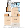 ベルプリムローズⅡ 2DKの間取り