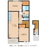 クレール聖徳Ｂ 2LDKの間取り