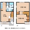ル トン セラン 2LDKの間取り