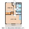 エルグレイス 1LDKの間取り