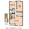 イーストガーデン 2LDKの間取り