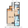コンプリーションアンソレイエ 1Kの間取り