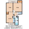ラルジュＳ 2DKの間取り